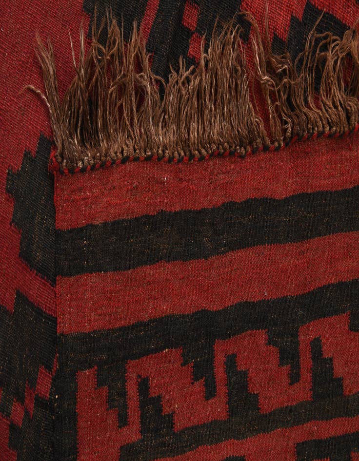 Detail image of 5' 7 x 13' 4  Hand Woven Kilim Fars Wool Runner Rug