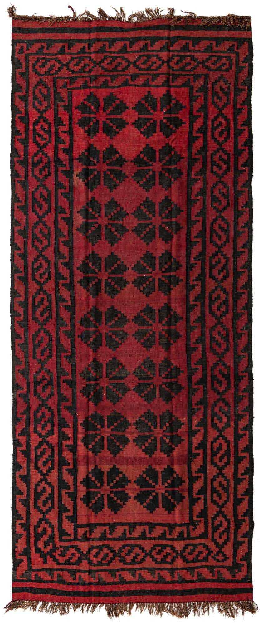 5' 7 x 13' 4 Hand Woven Kilim Fars Wool Runner Rug