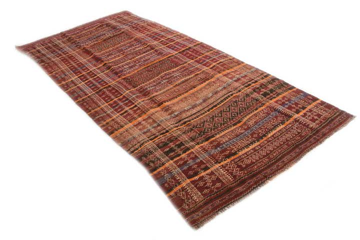 4' 9 x 10' 3 Hand Woven Kilim Fars Wool Runner Rug