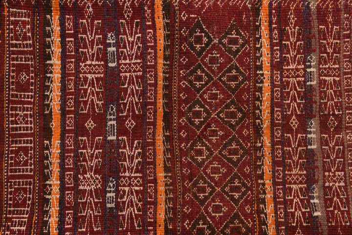 4' 9 x 10' 3 Hand Woven Kilim Fars Wool Runner Rug