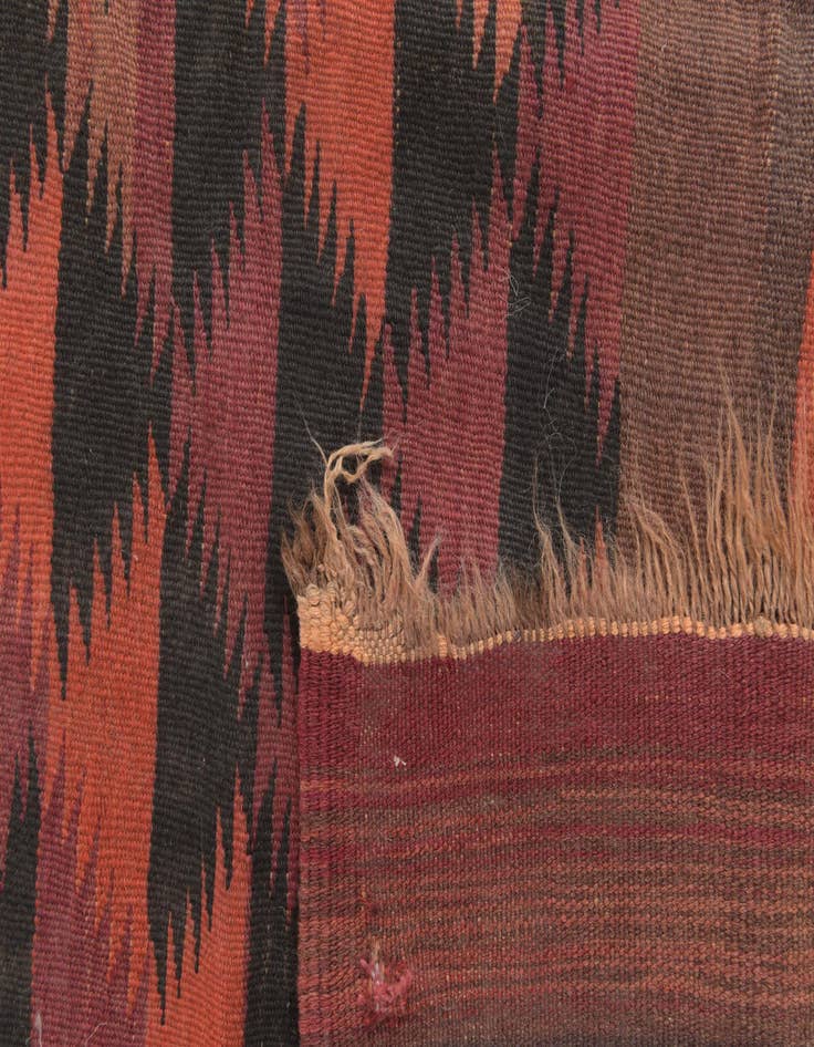 Detail image of 4' 5 x 12' 3  Hand Woven Kilim Fars Wool Runner Rug