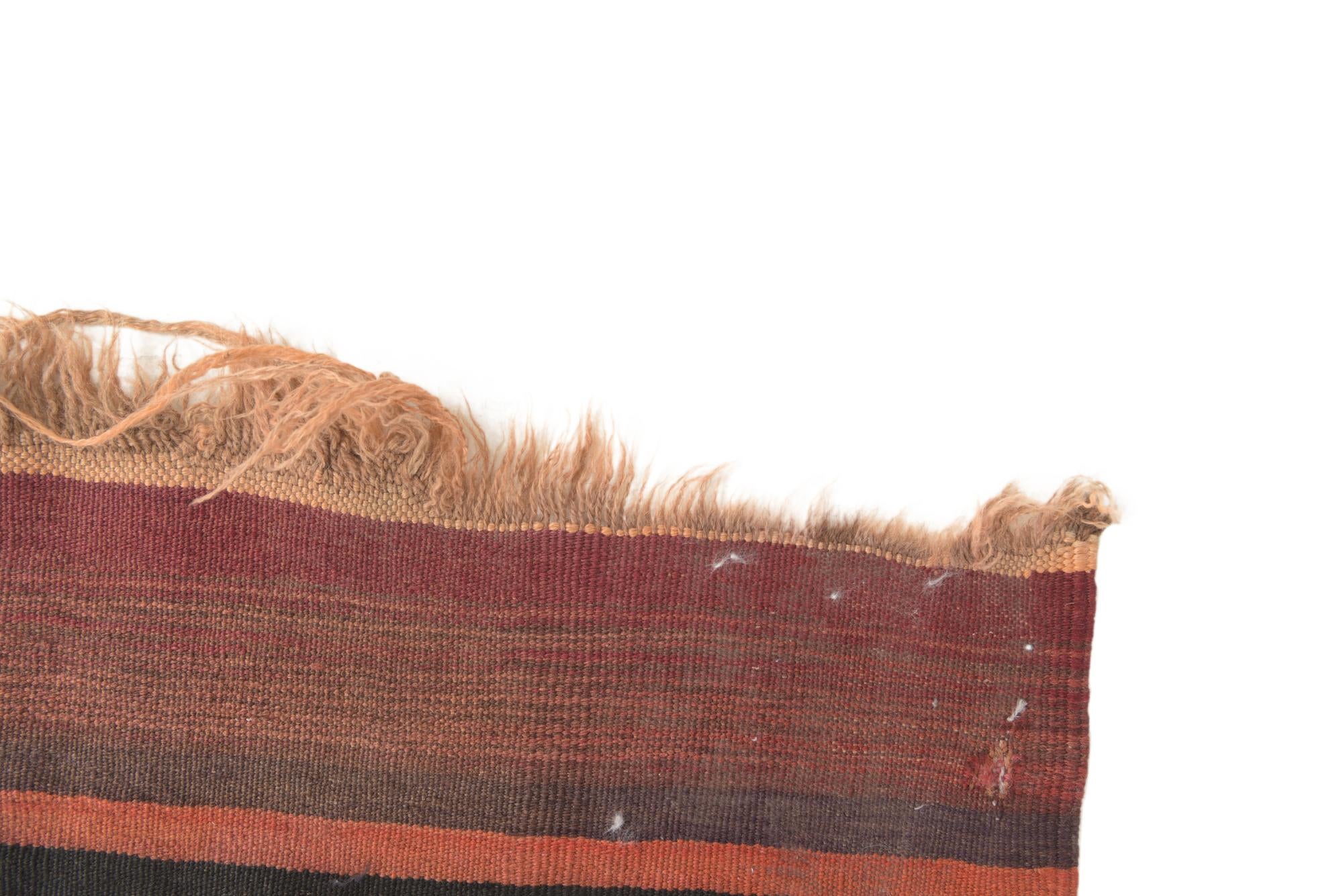 135cm x 375cm Hand Woven Kilim Fars Wool Runner Rug