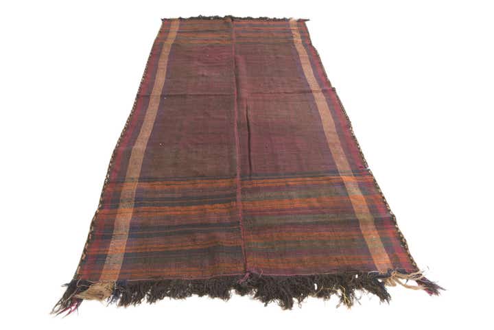 4' 7 x 10' 5 Hand Woven Kilim Fars Wool Runner Rug