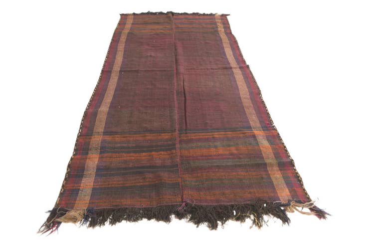Detail image of 4' 7 x 10' 5 Hand Woven Kilim Fars Wool Runner Rug