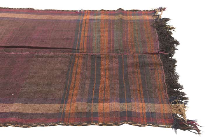 4' 7 x 10' 5 Hand Woven Kilim Fars Wool Runner Rug