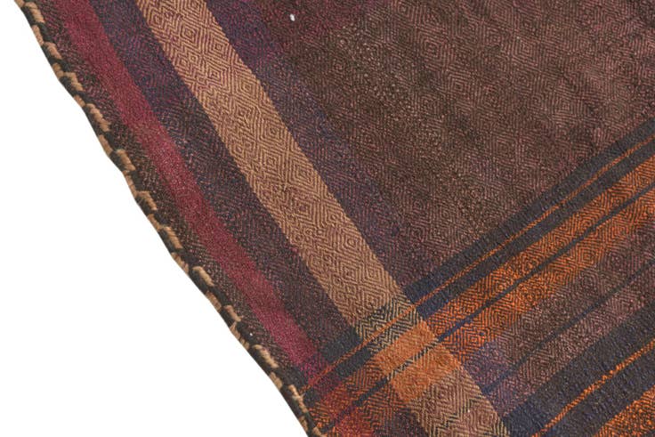 Detail image of 4' 7 x 10' 5 Hand Woven Kilim Fars Wool Runner Rug