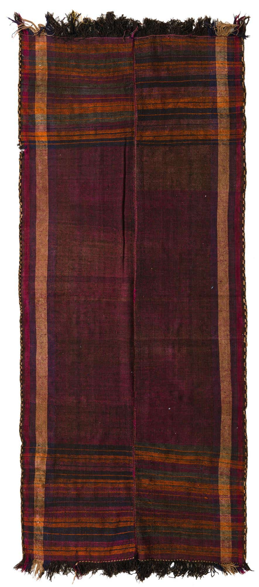 4' 7 x 10' 5 Hand Woven Kilim Fars Wool Runner Rug