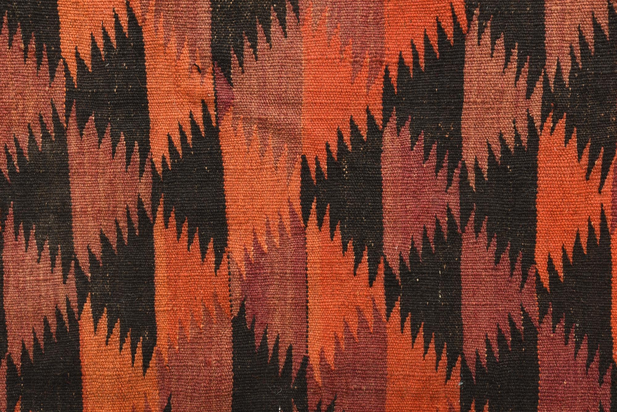 4' 5 x 11' 9 Hand Woven Kilim Fars Wool Runner Rug