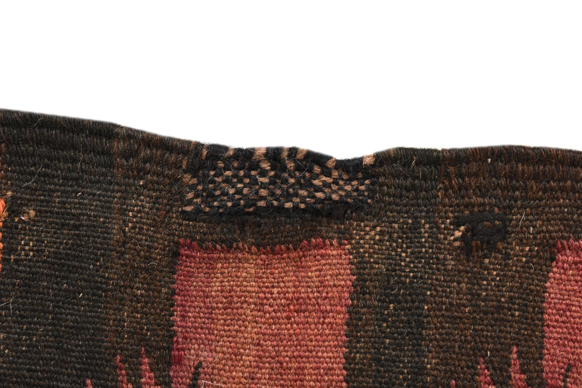 4' 5 x 11' 9 Hand Woven Kilim Fars Wool Runner Rug
