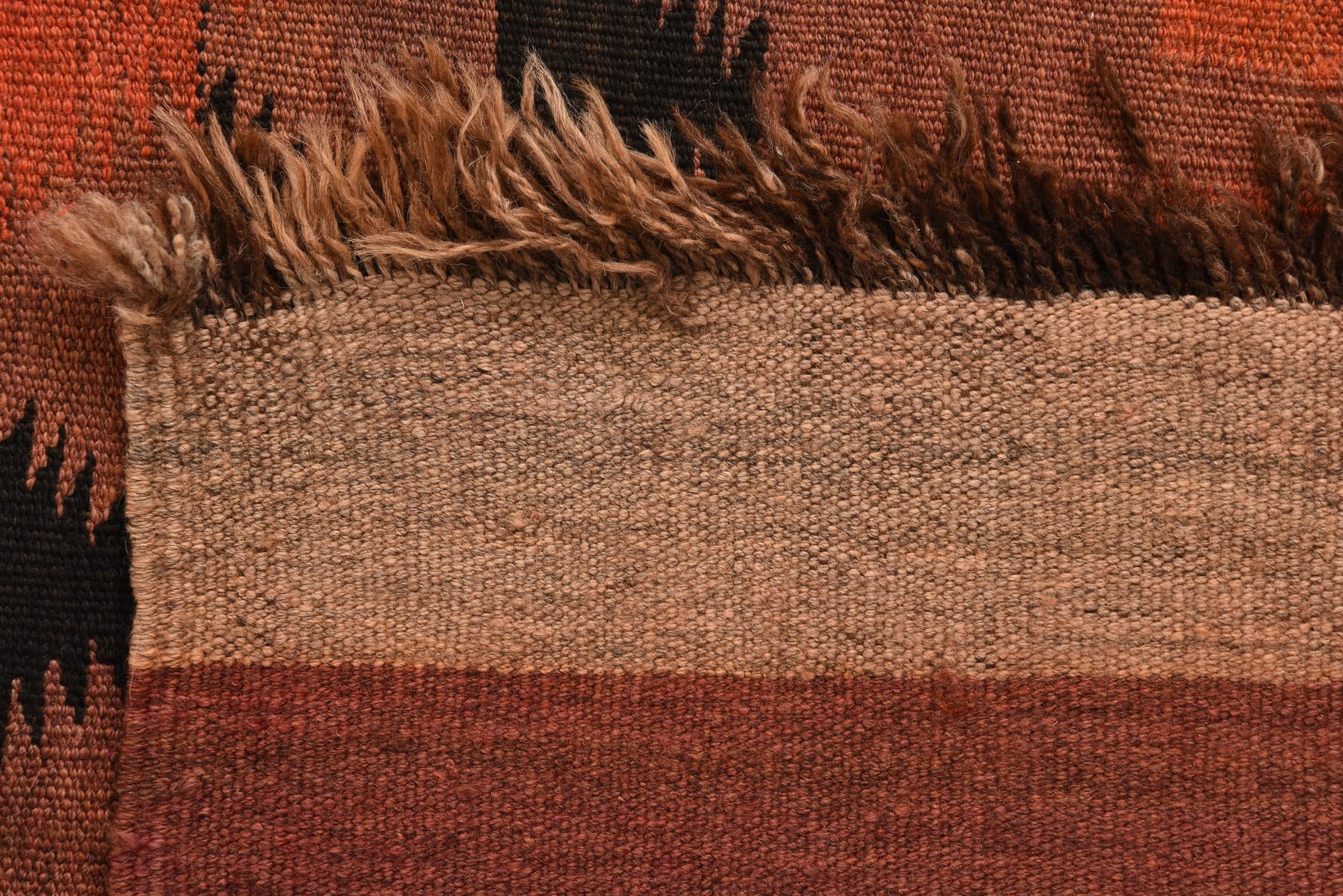 4' 8 x 15' 3 Hand Woven Kilim Fars Wool Runner Rug