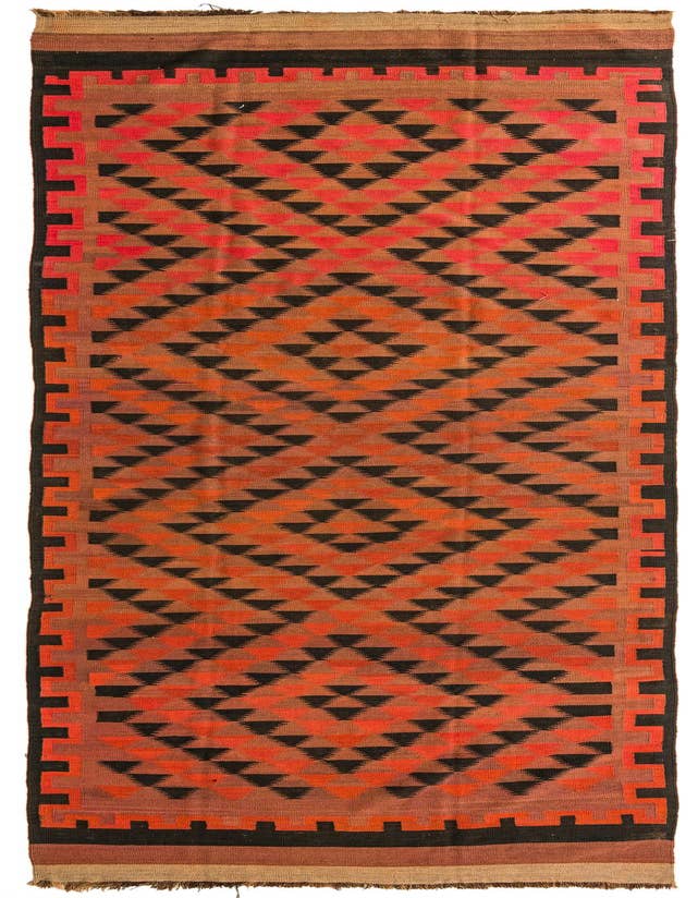Detail image of 4' 8 x 15' 3 Hand Woven Kilim Fars Wool Runner Rug