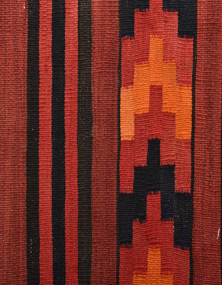 Detail image of 4' 4 x 9' 2  Hand Woven Kilim Fars Wool Runner Rug