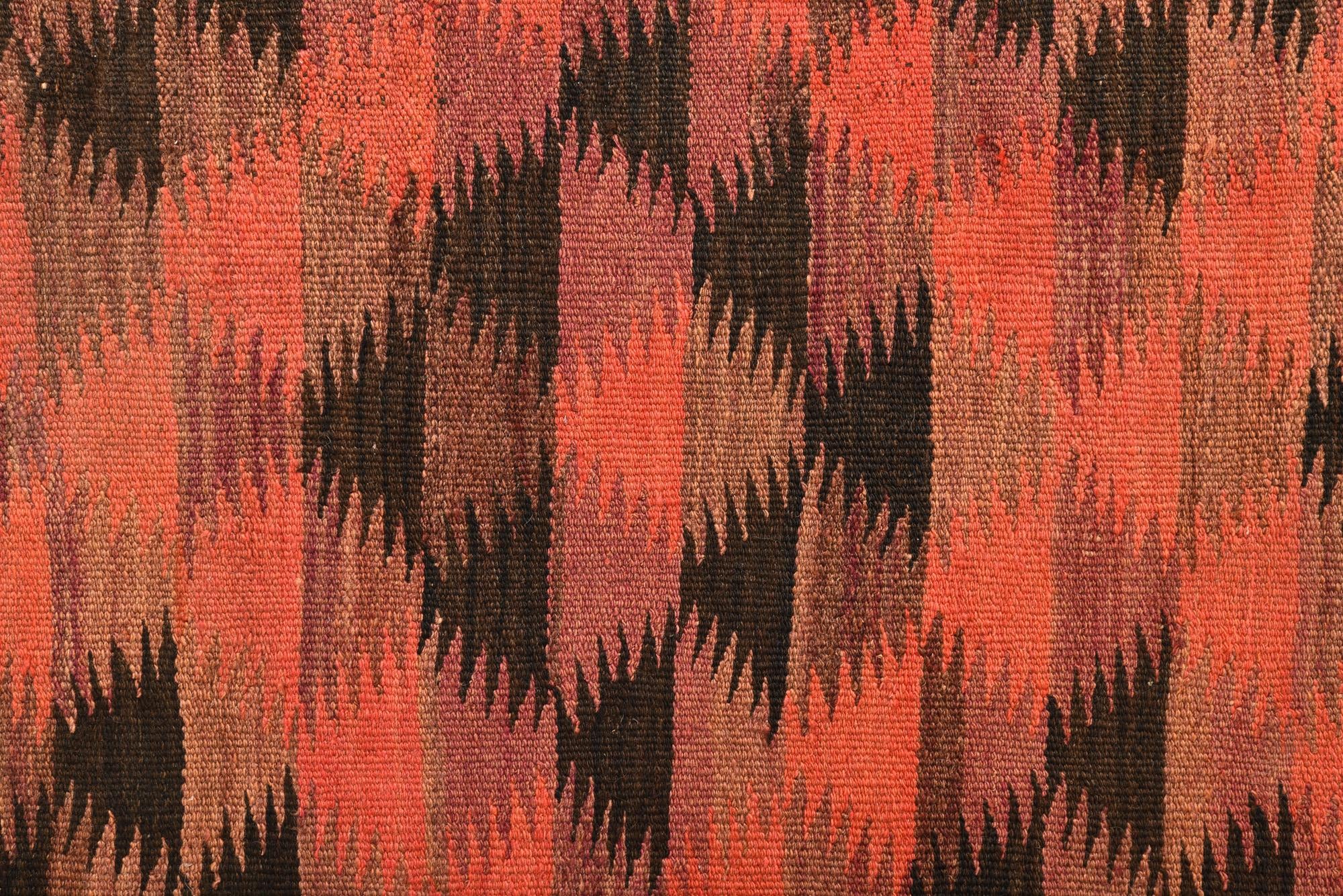 4' 2 x 14' Hand Woven Kilim Fars Wool Runner Rug