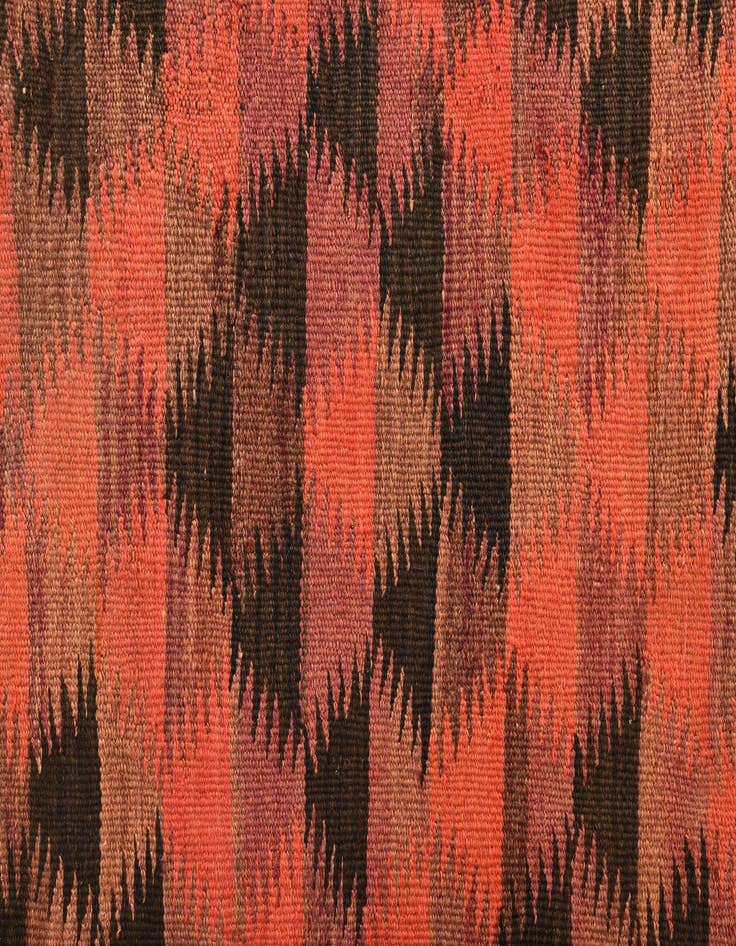 Detail image of 4' 2 x 14'  Hand Woven Kilim Fars Wool Runner Rug
