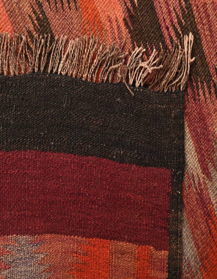 Detail image of 4' 2 x 14'  Hand Woven Kilim Fars Wool Runner Rug