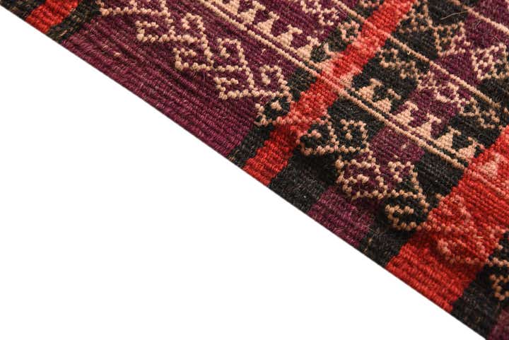 4' 5 x 9' 9 Hand Woven Kilim Fars Wool Runner Rug