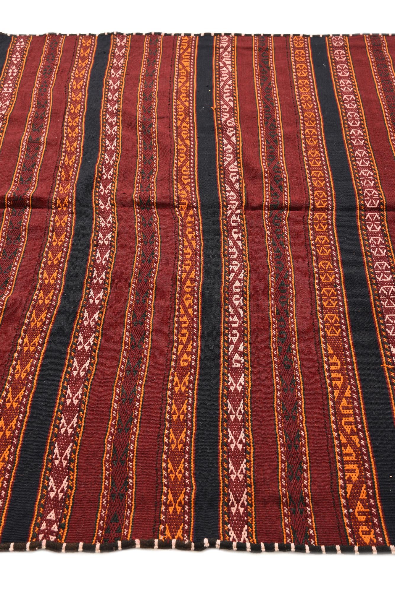 5' 4 x 11' 10 Hand Woven Kilim Fars Wool Runner Rug