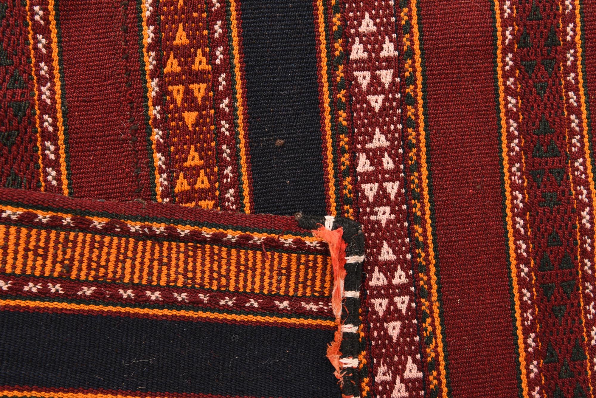 5' 4 x 11' 10 Hand Woven Kilim Fars Wool Runner Rug