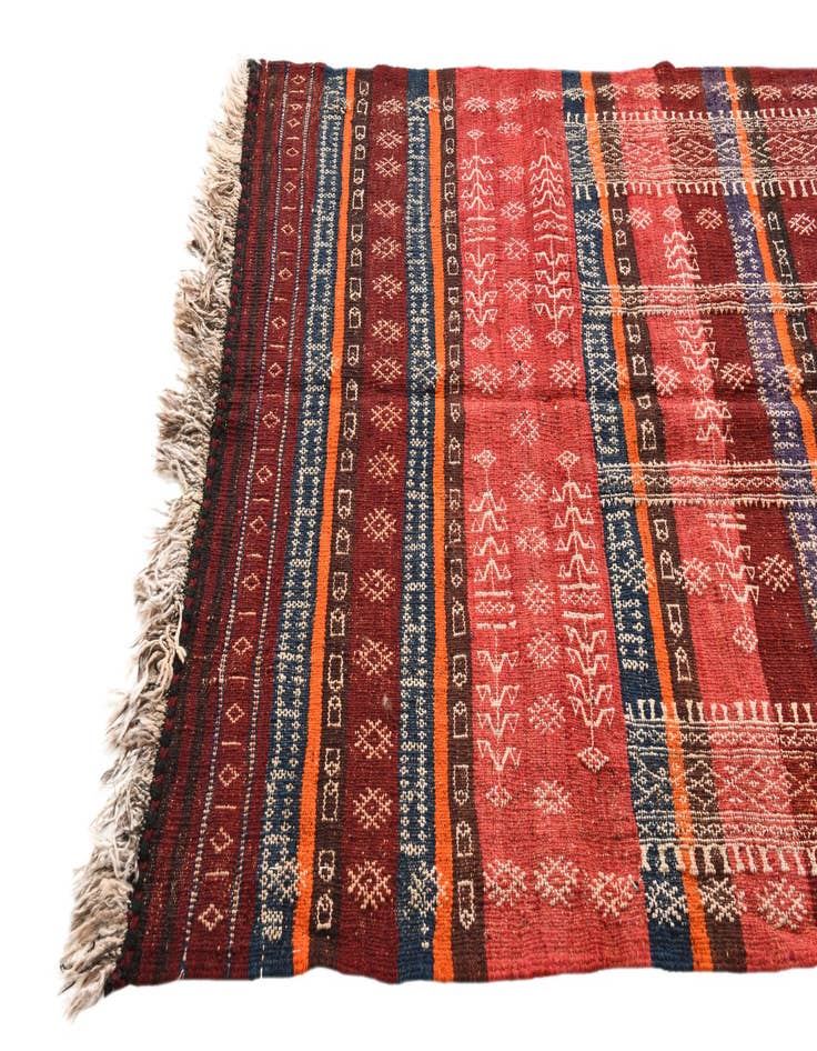 Detail image of 4' 7 x 13' 3  Hand Woven Kilim Fars Wool Runner Rug