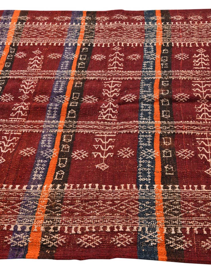Detail image of 4' 7 x 13' 3  Hand Woven Kilim Fars Wool Runner Rug