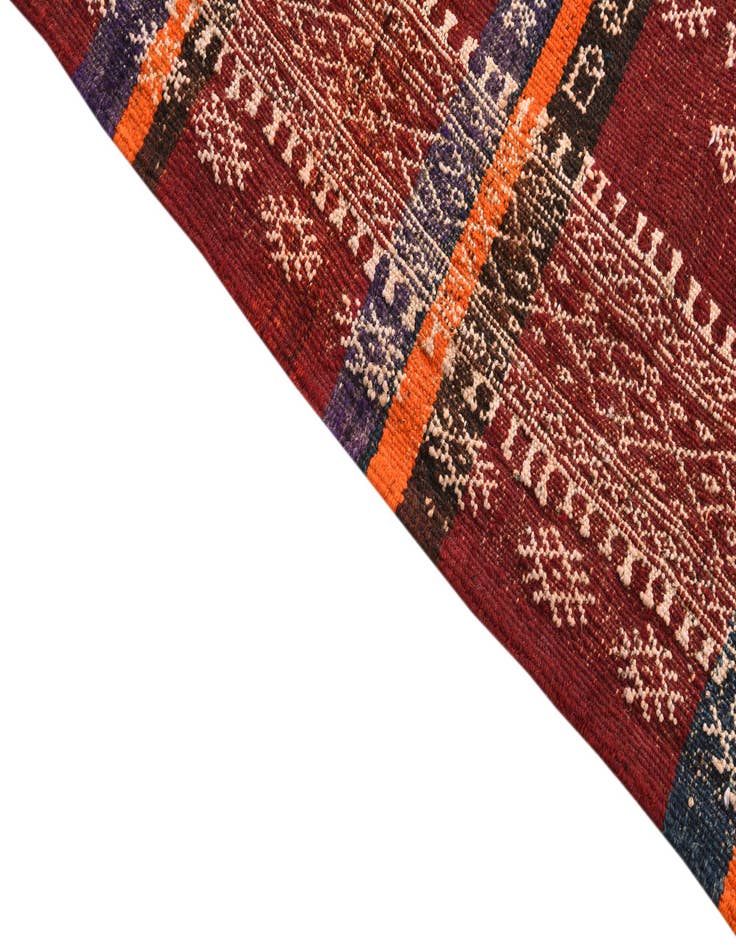 Detail image of 4' 7 x 13' 3  Hand Woven Kilim Fars Wool Runner Rug