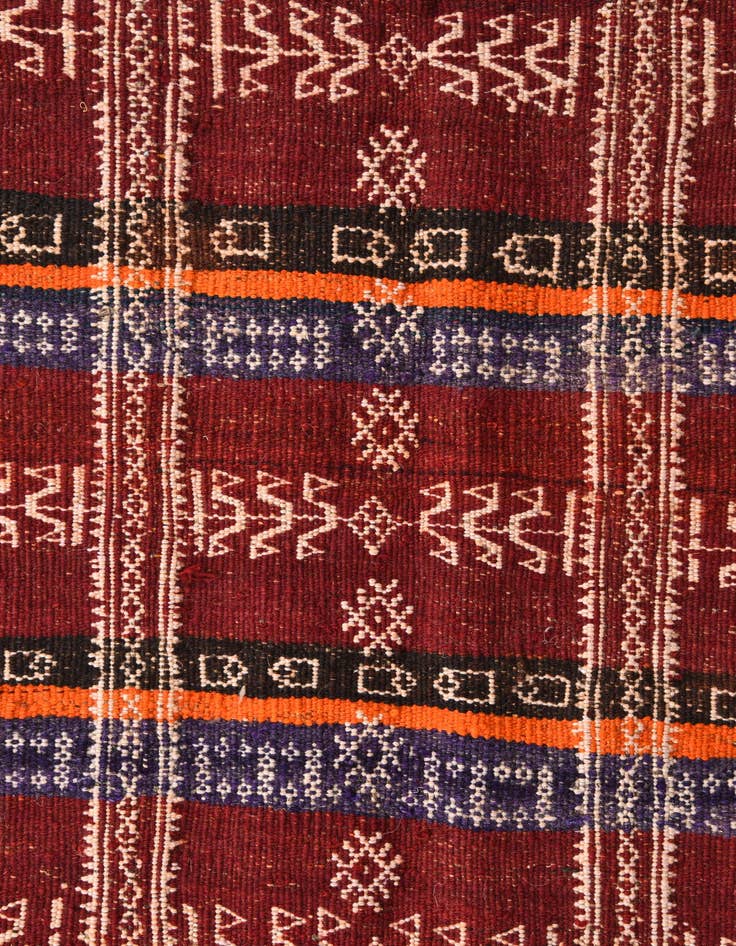 Detail image of 4' 7 x 13' 3  Hand Woven Kilim Fars Wool Runner Rug