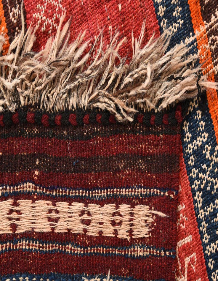 Detail image of 4' 7 x 13' 3  Hand Woven Kilim Fars Wool Runner Rug