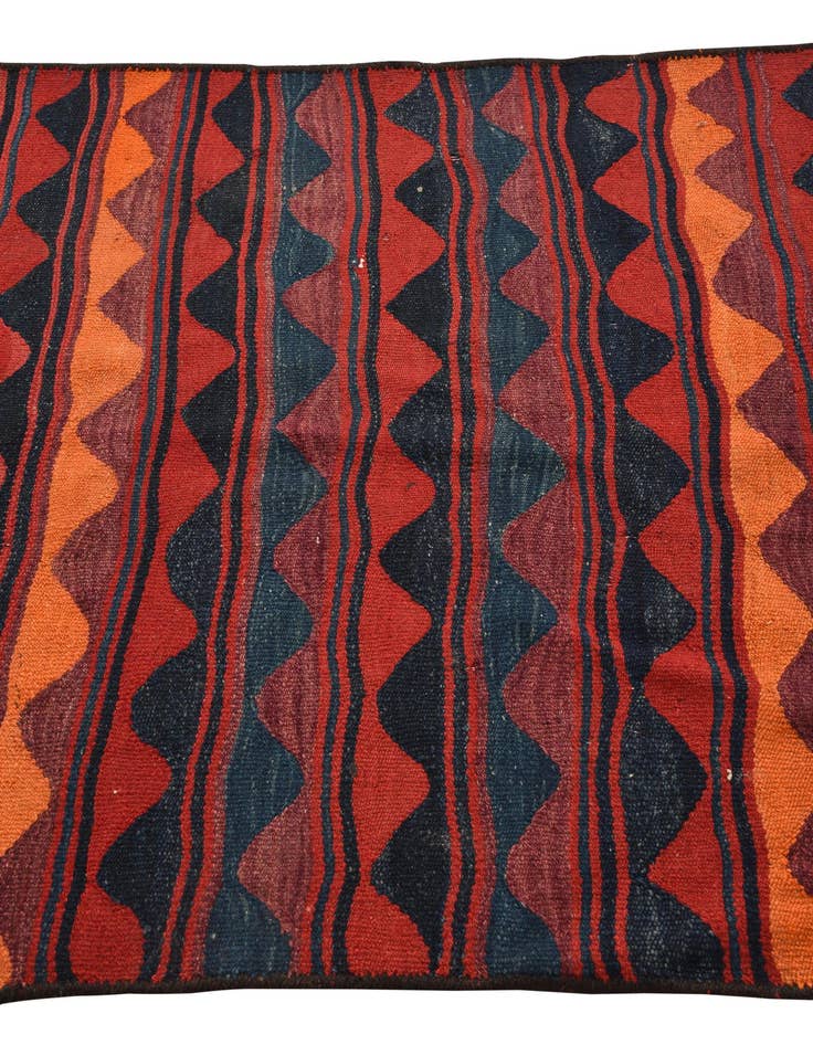 Detail image of 3' 7 x 8' 3  Hand Woven Kilim Fars Wool Runner Rug