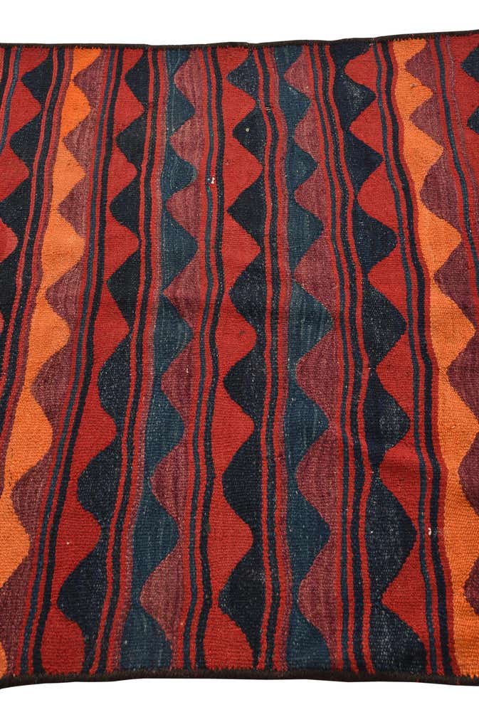 3' 7 x 8' 3 Hand Woven Kilim Fars Wool Runner Rug