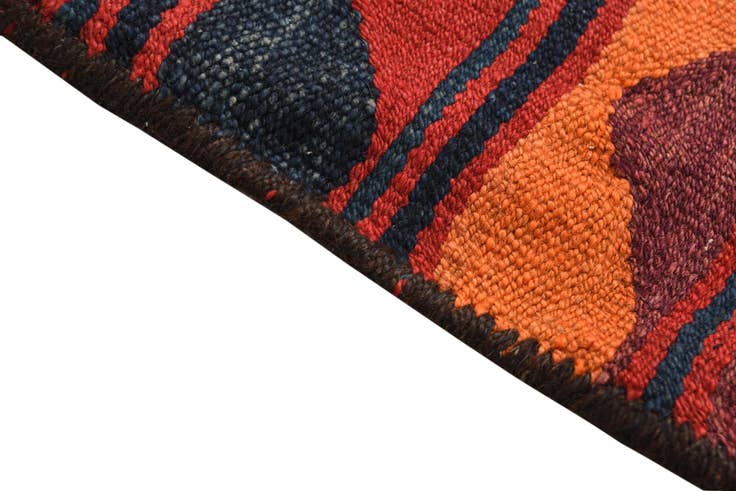 Detail image of 3' 7 x 8' 3 Hand Woven Kilim Fars Wool Runner Rug