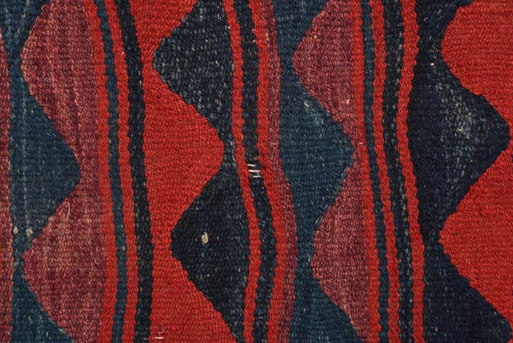 3' 7 x 8' 3 Hand Woven Kilim Fars Wool Runner Rug