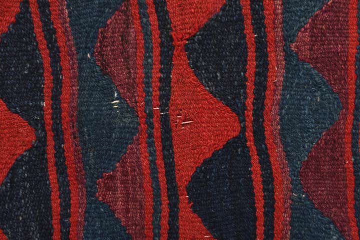 3' 7 x 8' 3 Hand Woven Kilim Fars Wool Runner Rug