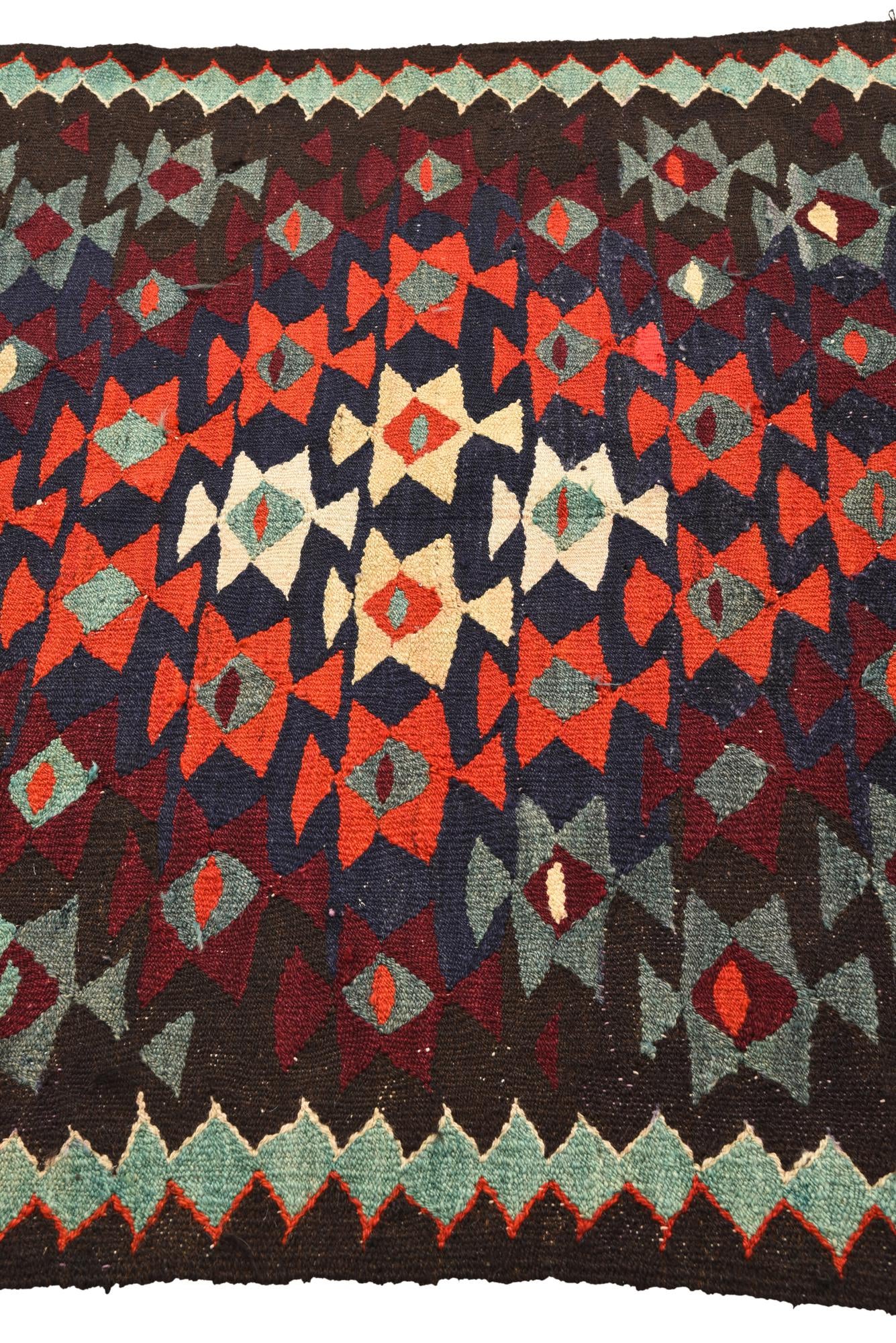 130cm x 255cm Tejido a mano Kilim Fars Alfombra Lana Pasillera