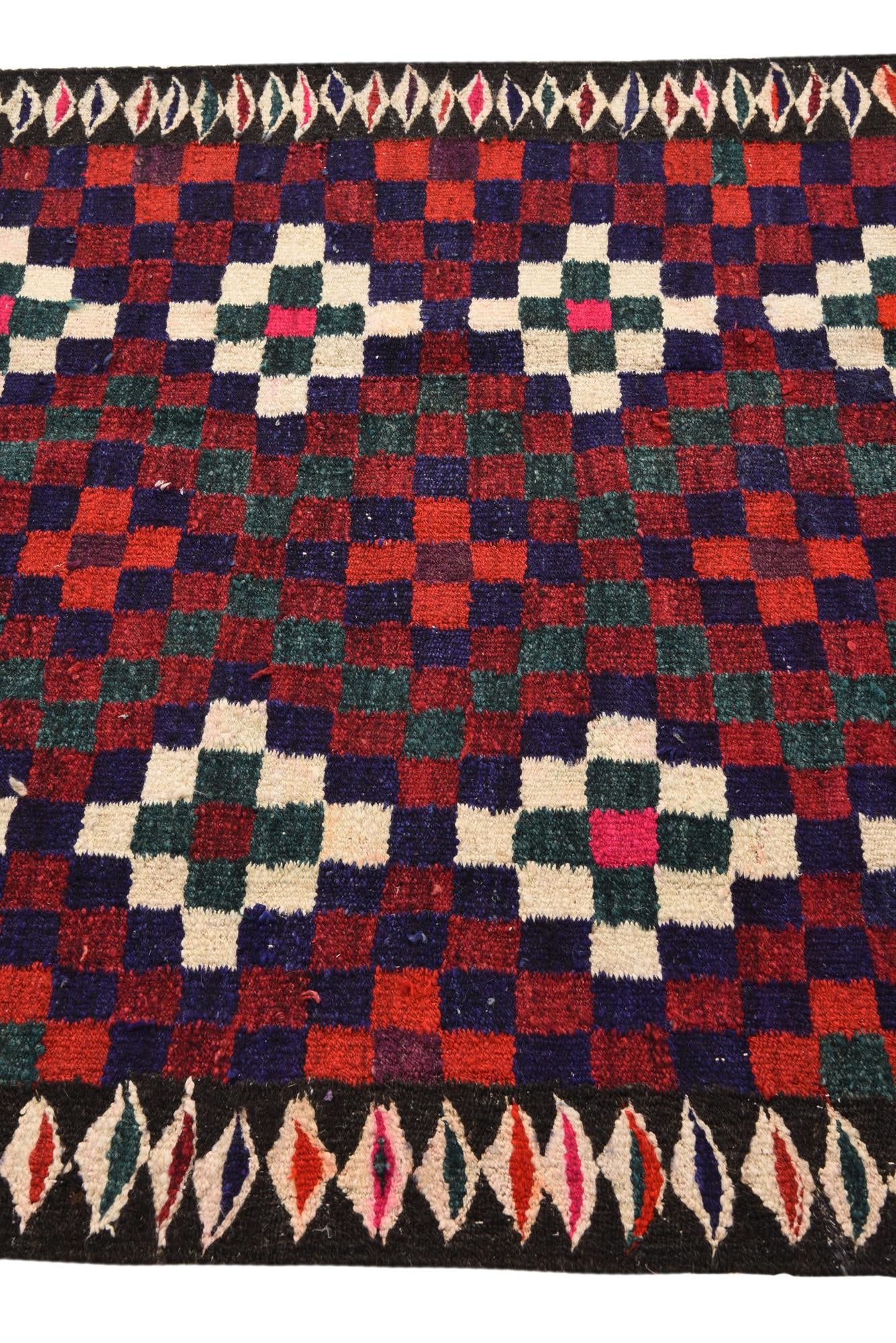 4' 5 x 9' 6 Hand Woven Kilim Fars Wool Runner Rug