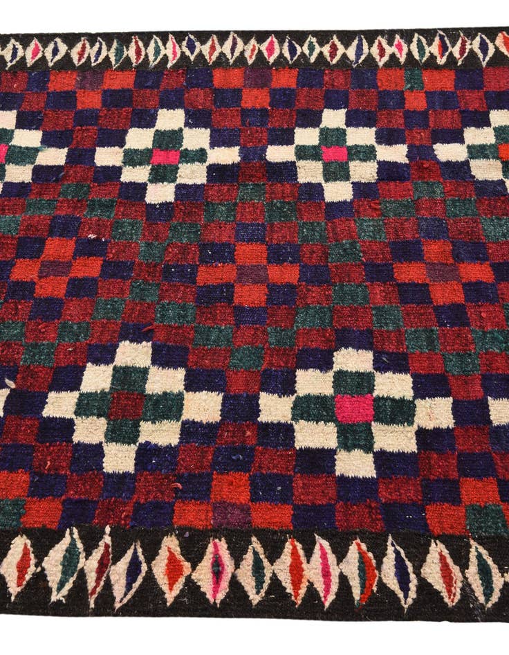 Detail image of 4' 5 x 9' 6  Hand Woven Kilim Fars Wool Runner Rug
