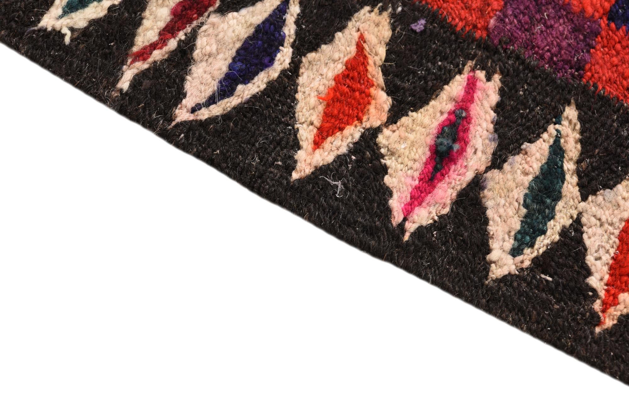 4' 5 x 9' 6 Hand Woven Kilim Fars Wool Runner Rug