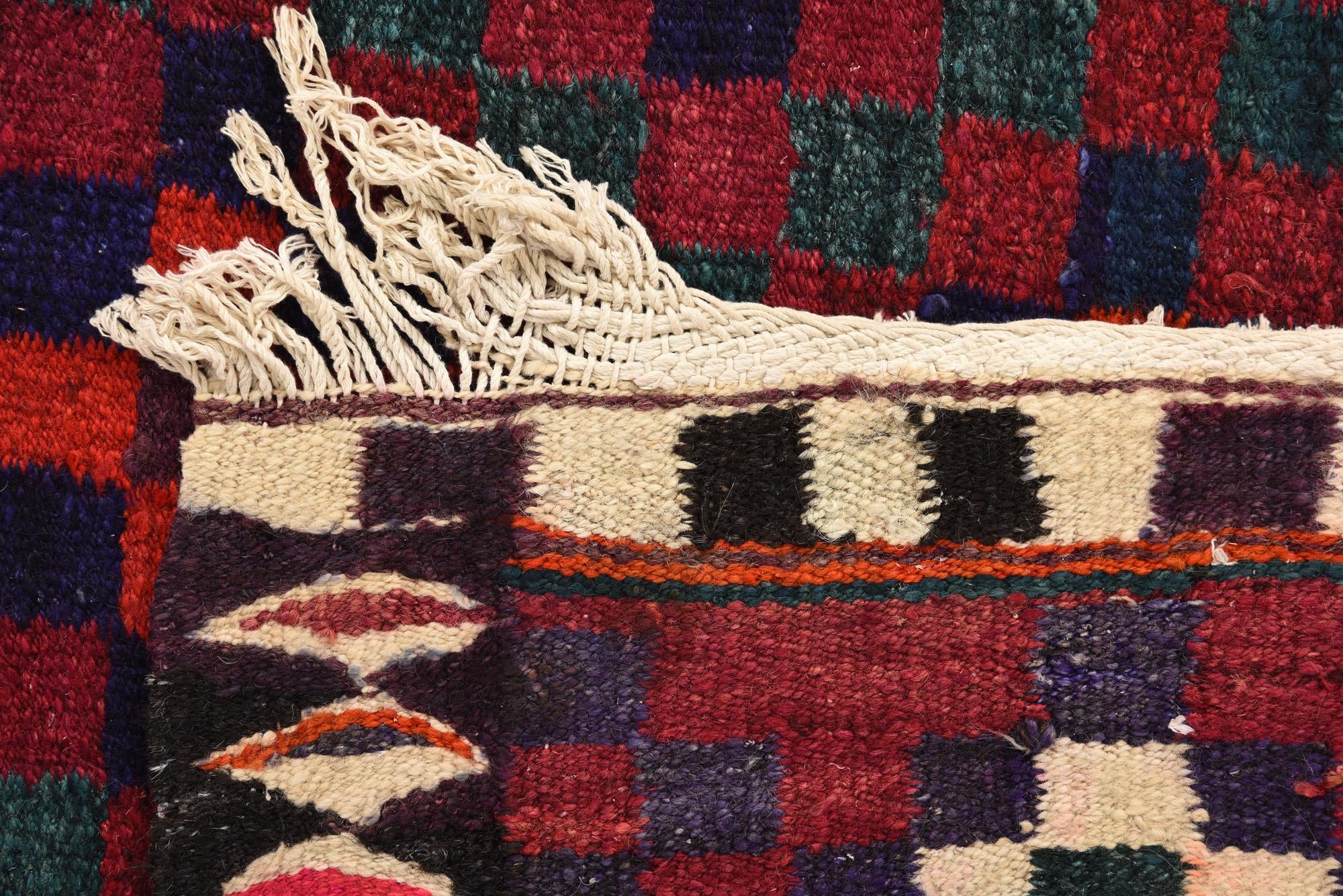 4' 5 x 9' 6 Hand Woven Kilim Fars Wool Runner Rug
