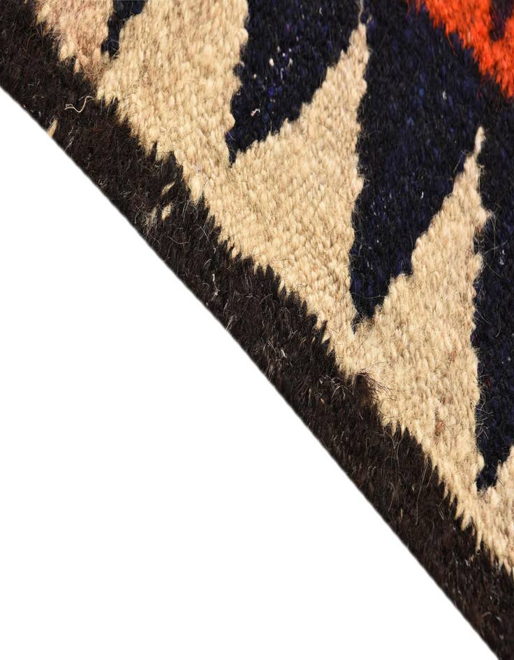 Detail image of 4' 6 x 9'  Hand Woven Kilim Fars Wool Runner Rug