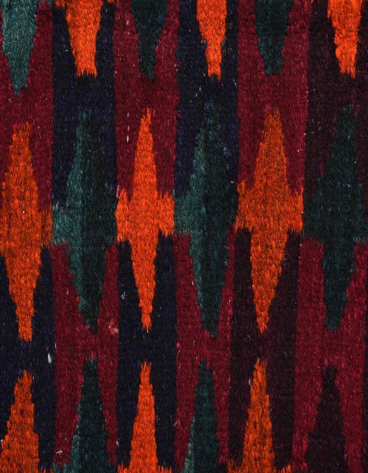 Detail image of 4' 6 x 9'  Hand Woven Kilim Fars Wool Runner Rug