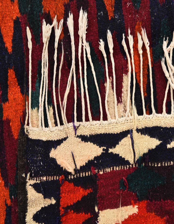 Detail image of 4' 6 x 9'  Hand Woven Kilim Fars Wool Runner Rug