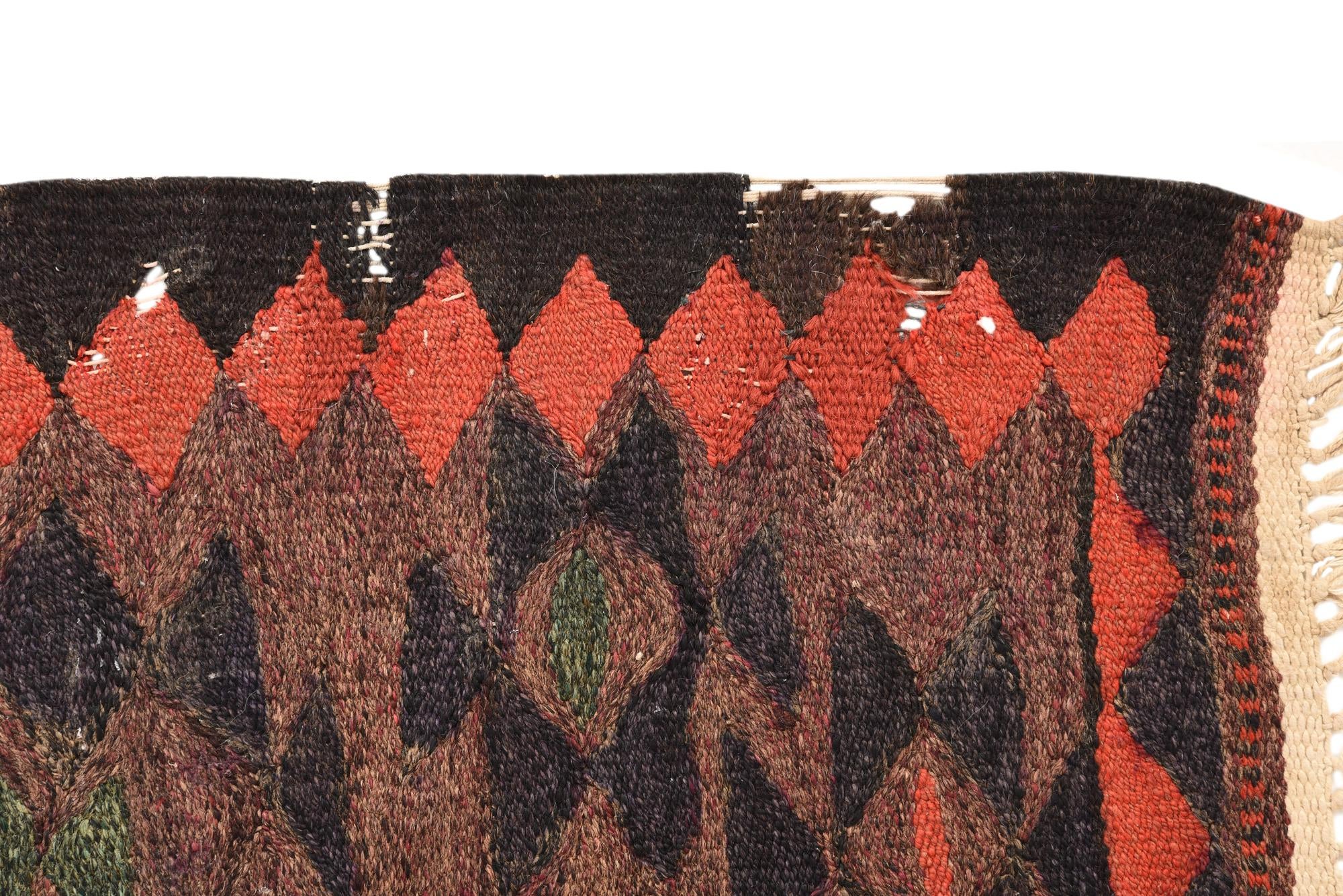 4' 5 x 8' 4 Hand Woven Kilim Fars Wool Runner Rug