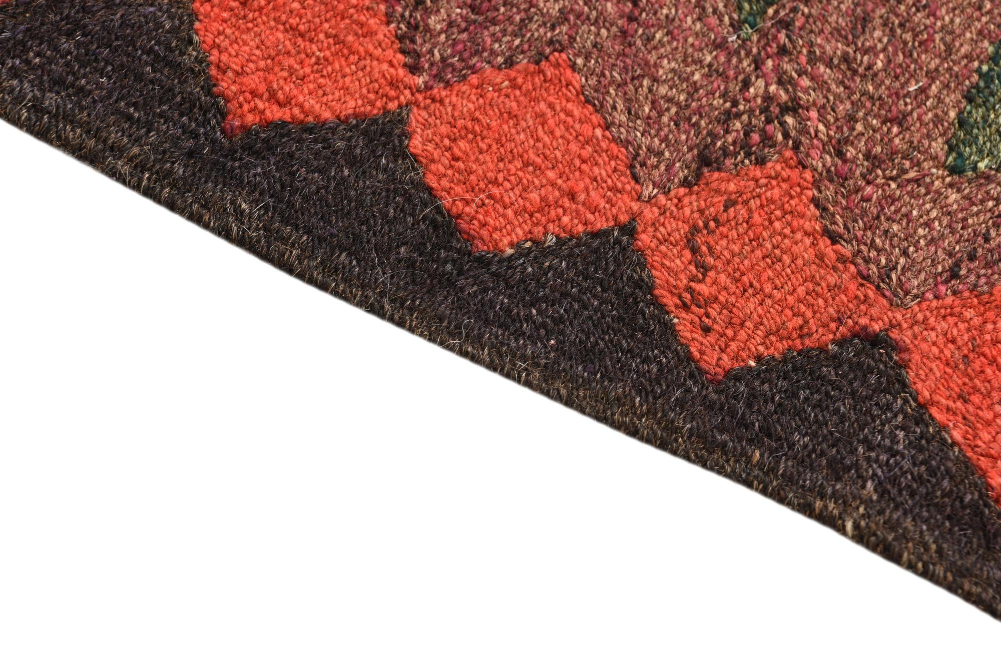 4' 5 x 8' 4 Hand Woven Kilim Fars Wool Runner Rug