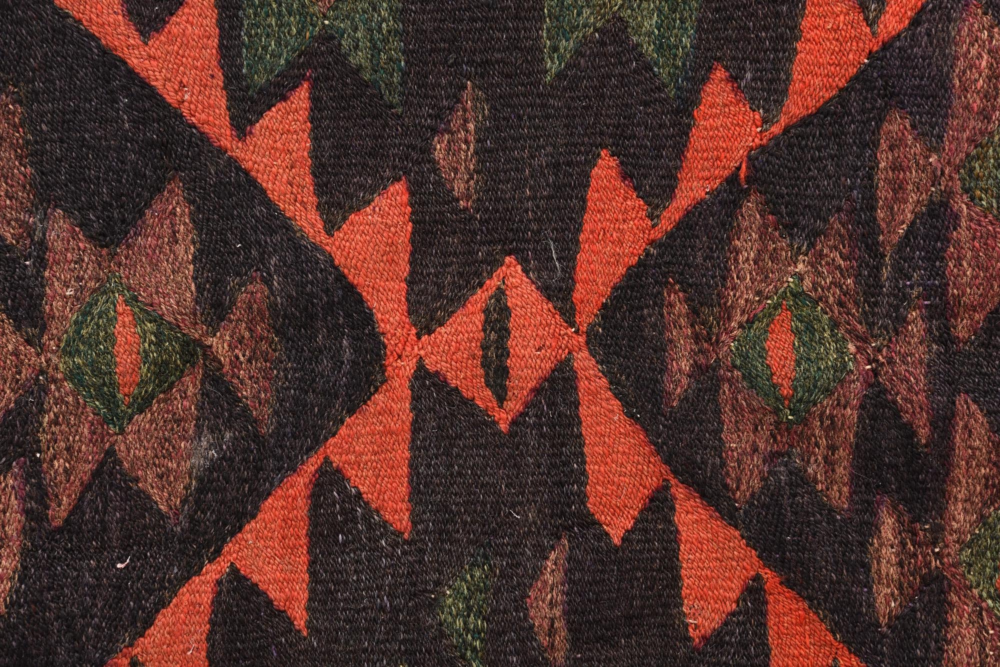 4' 5 x 8' 4 Hand Woven Kilim Fars Wool Runner Rug