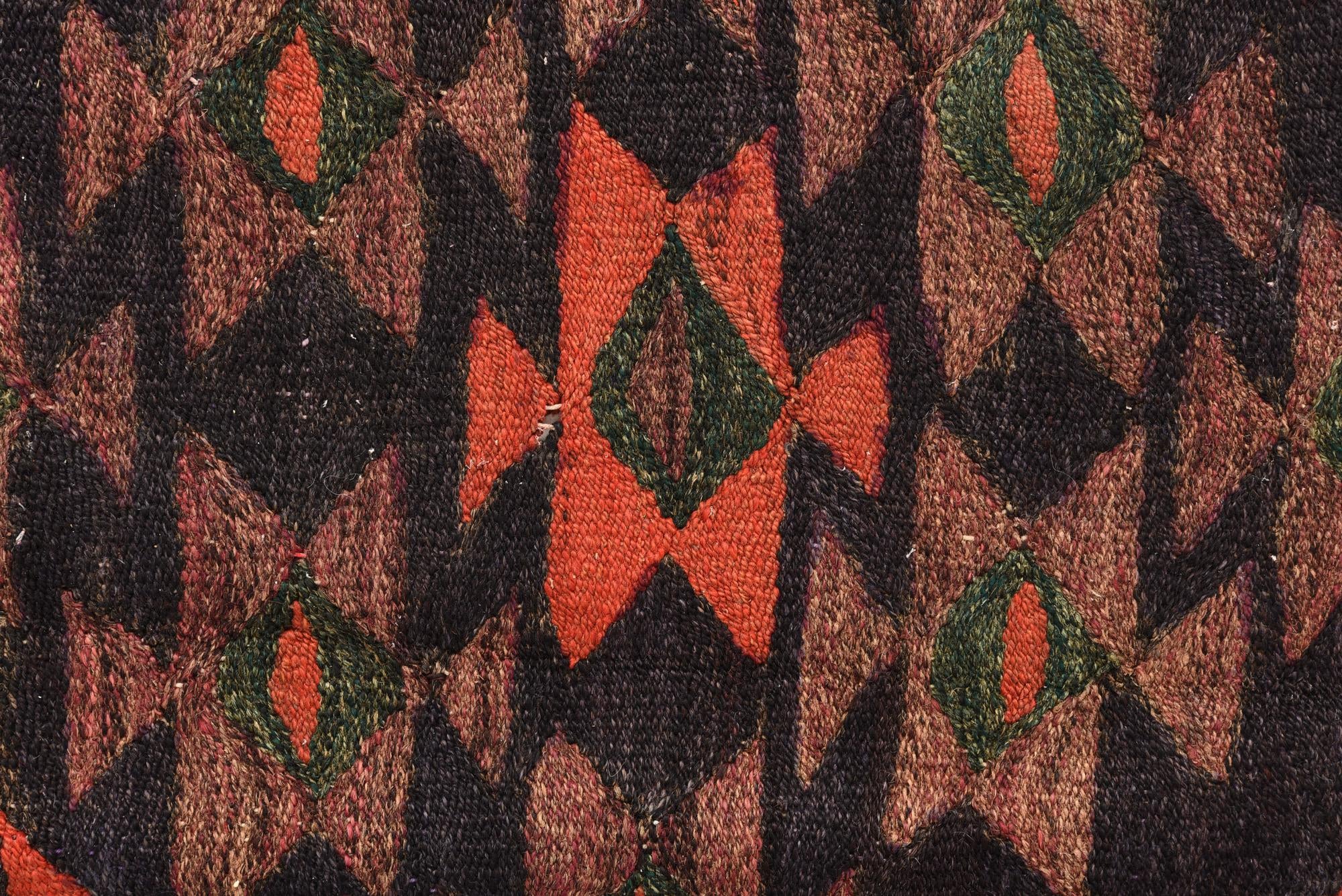 4' 5 x 8' 4 Hand Woven Kilim Fars Wool Runner Rug