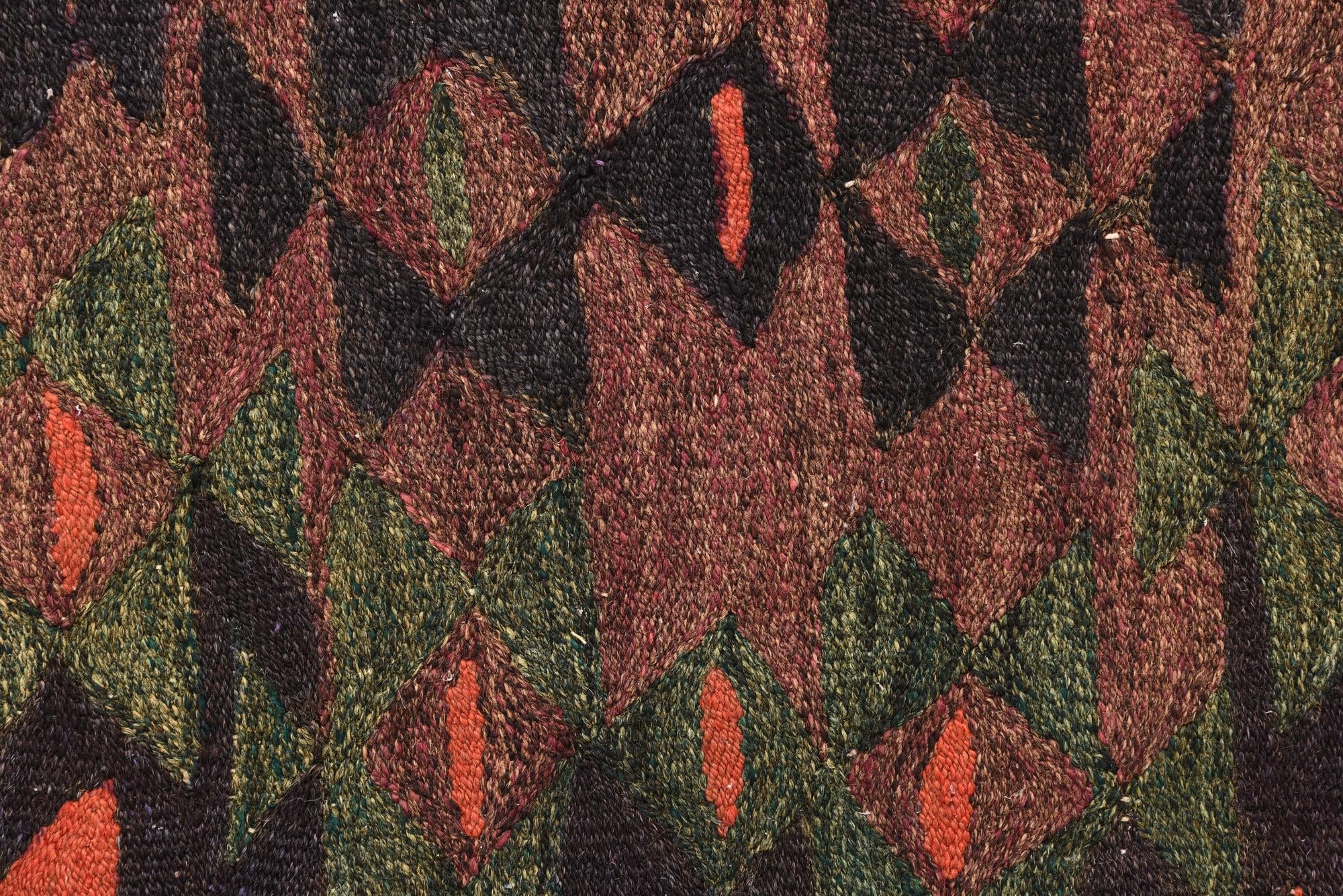 4' 5 x 8' 4 Hand Woven Kilim Fars Wool Runner Rug