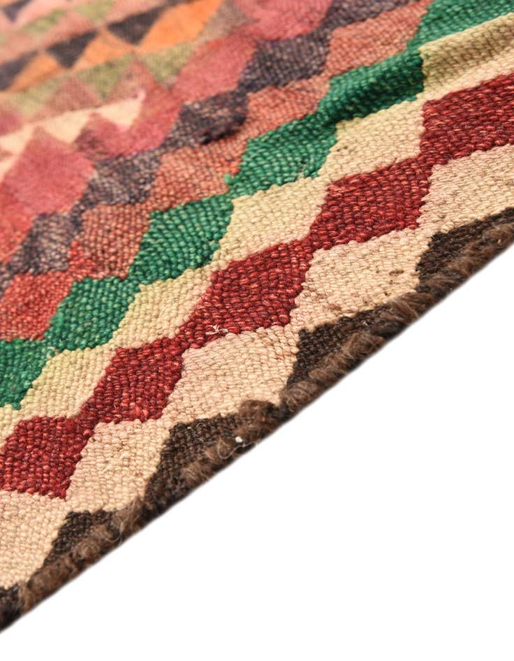 Detail image of 4' 6 x 9' 8  Hand Woven Kilim Fars Wool Runner Rug