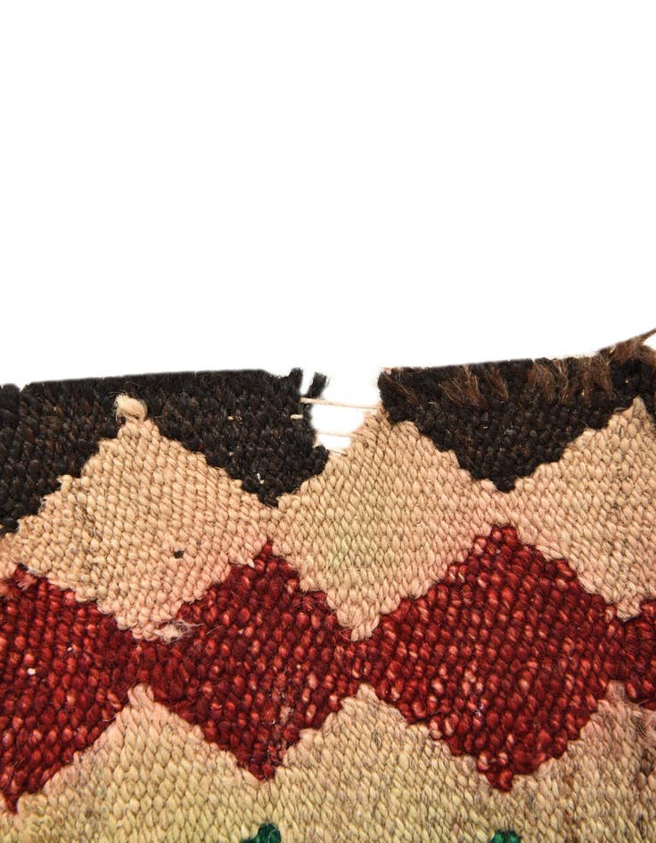 Detail image of 4' 6 x 9' 8  Hand Woven Kilim Fars Wool Runner Rug