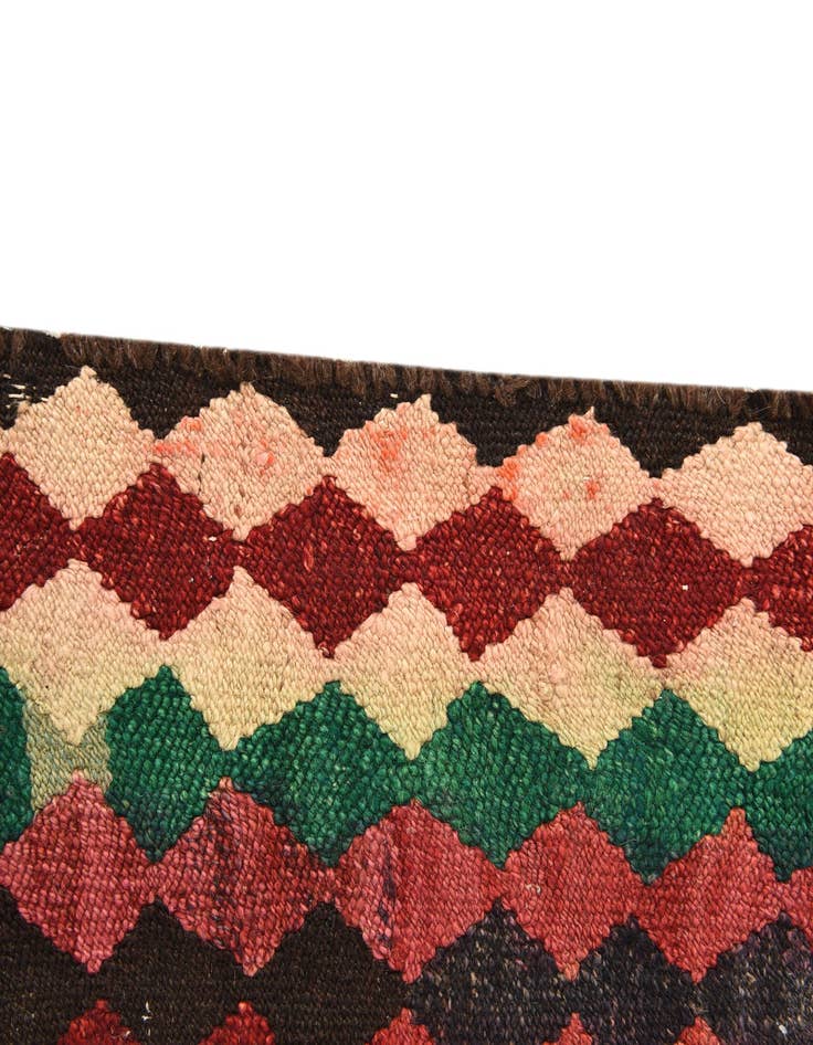 Detail image of 4' 6 x 9' 8  Hand Woven Kilim Fars Wool Runner Rug