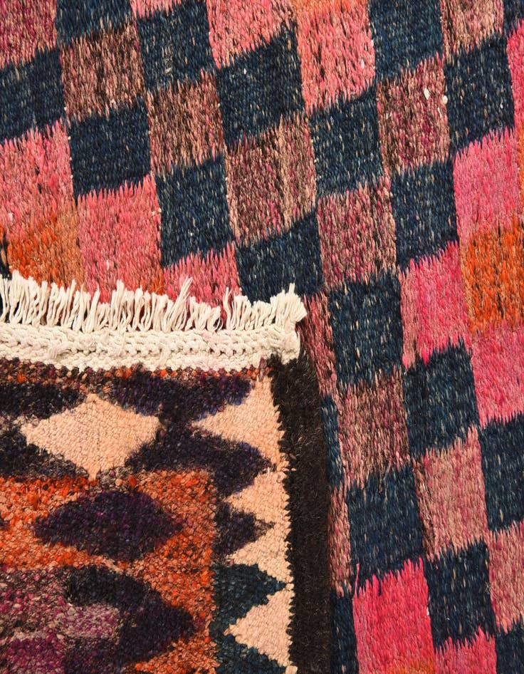 Detail image of 4' 2 x 9' 3  Hand Woven Kilim Fars Wool Runner Rug