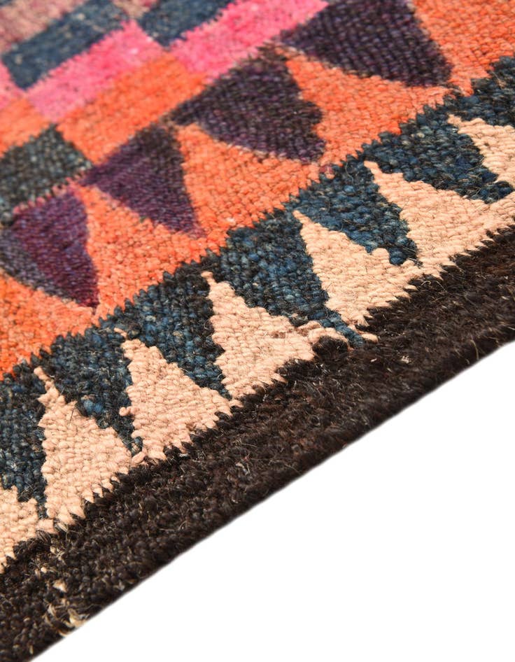 Detail image of 4' 2 x 9' 3  Hand Woven Kilim Fars Wool Runner Rug